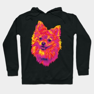 Cute Pomeranian Puppy Dog Digital Painting Hoodie